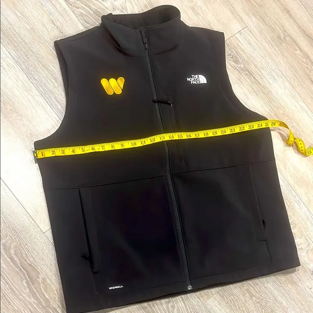 The North Face Black Vest with Yellow W Logo